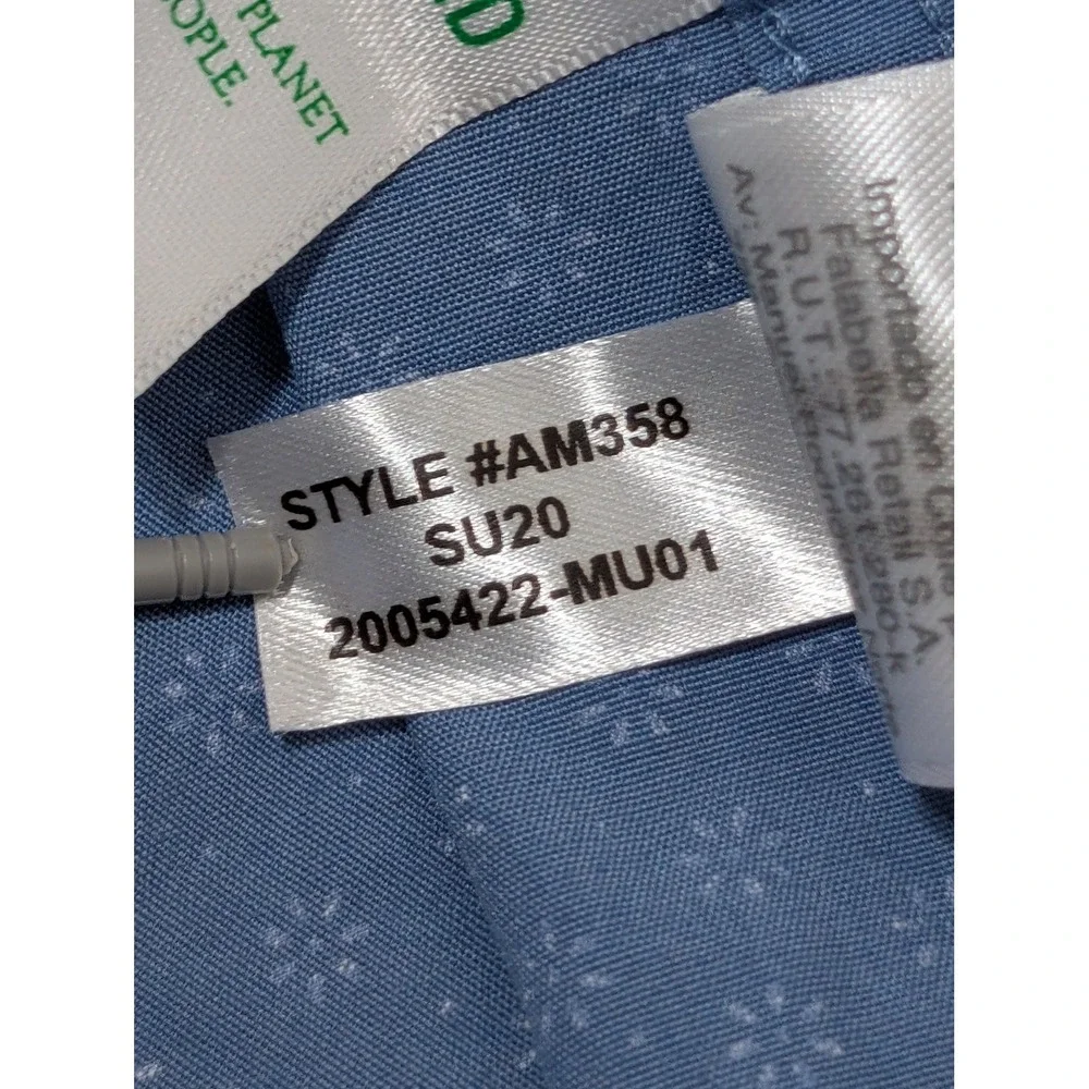 J. Crew Mens Large Slim Untucked Secret Wash Shirt Blue Floral Daisy Stretch L